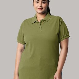 Wear Your Opinion Plus Size Polo Collar Cotton T-shirt-image-85
