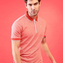 Campus Sutra Men Orange Polo Collar Pockets Outdoor T-shirt-image-21