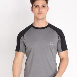 Chkokko Men Grey & Black Colourblocked Outdoor Sports T-shirt-image-47
