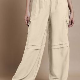 Roadster Women Baggy Fit High-Rise Parachute Jogger Trouser-image-29