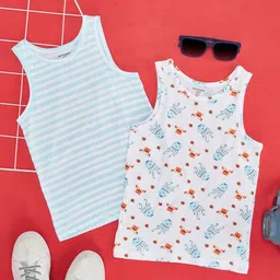Pantaloons Junior Boys Pack Of 2 Printed Pure Cotton Innerwear Vests 8909044293923-picture-36