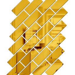 Wall1ders 25-pcs Metallic-colored Rectangle Acrylic Mirror Wall Stickers-54
