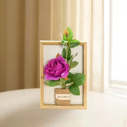 Ekhasa Purple 1 Pieces Hanging Rose Artificial Flower With Pot-image-31