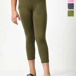 BAESD Girls Pack Of 4 Skinny Fit Cotton Lycra Capris-95