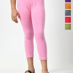BAESD Girls Pack Of 6 Skinny Fit Cotton Lycra Capris-picture-13