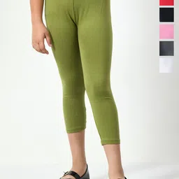 BAESD Girls Pack Of 6 Skinny Fit Cotton Lycra Capris-picture-19