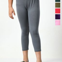 BAESD Girls Pack Of 6 Skinny Fit Cotton Lycra Capris-picture-37