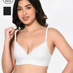Bodycare Pack of 2 Assorted Non-Wired Heavily Padded Sports Bra E1606-BLKWHT-2PCS-76