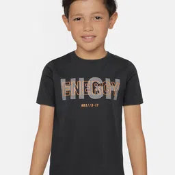 Hrx By Hrithik Roshan Boys Black Printed Boxy Fit Bio-Wash Lycra Lifestyle Pure Cotton T-shirts-image-71