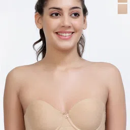 Inner Sense Pack of 2 Medium Coverage Anti Odour T-shirt Bras with Anti Microbial-22