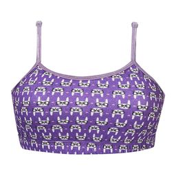 DChica Purple & Off White Bunny Printed Beginners Bra-26