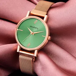 DressBerry Women Green Water Resistant Straps Analogue Watch HOBDB-130-RG-GR-picture-45