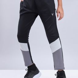 Technosport Boys Active Colourblocked Slim Fit Anti-Odour Antimicrobial Track Pants-image-23