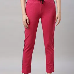 GOLDSTROMS Women Peach Solid Relaxed-Fit Track Pant-image-96
