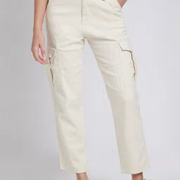 SPYKAR Women Cotton Slim Fit Cargos Trousers-image-48