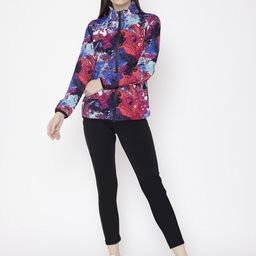 Chkokko Women Blue & Red Printed Tracksuit-image-89