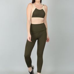 N-Gal Tracksuit Workout Yoga Gym High-Rise Tights & Crop Top Sports Bra Set-image-16