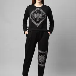Rigo Ethnic Motifs Printed Round Neck Tracksuit-image-5