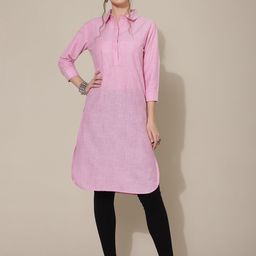 KALINI Shirt Collar Cotton Kurta-picture-28
