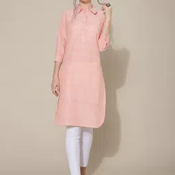 KALINI Shirt Collar Cotton Kurta-44