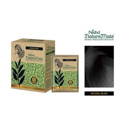 Nisha Set of 6 Sachet Nature Mate Henna Based Hair Colour 60gm - Natural Black-16