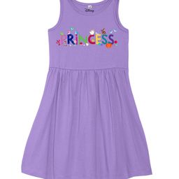 Disney by Wear Your Mind Girls Purple Printed A-Line Dress-image-52