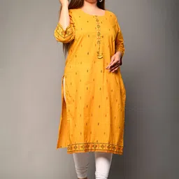 KALINI Geometric Printed Straight Kurta-picture-40