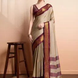 SGF11 Ethnic Motifs Woven Design Zari Kanjeevaram Saree-image-29