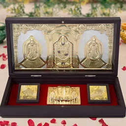 INTERNATIONAL GIFT Beige & Red 24 Karat Gold Plated Home Gift Set-27