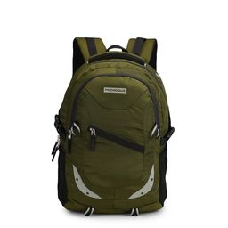 Provogue Unisex Olive Green Brand Logo Backpack with Reflective Strip-27