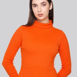 PLUSH PUSH THE FASHION High Neck Long Sleeves Top-40