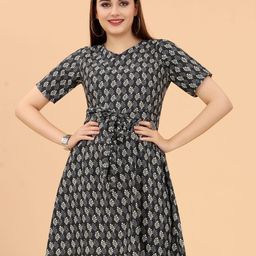 KETAKI FASHION Ethnic Motifs Printed Fit & Flare DressDress-image-98
