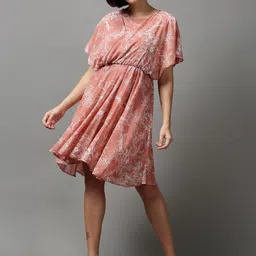 SHOWOFF Women Floral Printed Georgette Wrap Dress-image-85