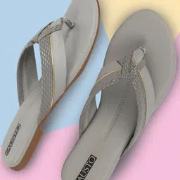FAUSTO Textured Open Toe Flats-4