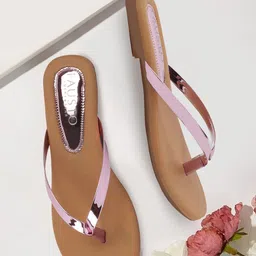 FAUSTO Shiny Sleek T-Strap Flats-image-62