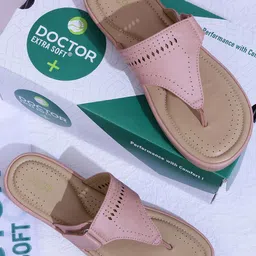 DOCTOR EXTRA SOFT Women Memory Foam Stylish Open Toe Flats-image-39