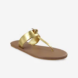 POSTCARD Women Tan T-Strap Flats-image-84