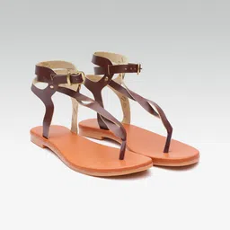 Street Style Store Women Brown Open Toe Flats-image-98