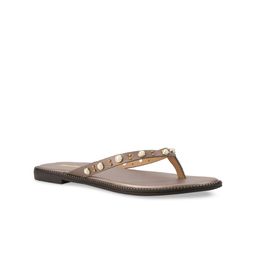 Bata Women Grey Embellished T-Strap Flats-image-83