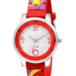 Kool Kidz Kids Multicoloured Brass Printed Dial & Red Straps Analogue Watch KK 307 RD-image-61