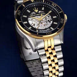 Maserati Men Skeleton Dial & Analogue Automatic Motion Powered Watch R8823140010--8