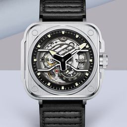 Olto.8 Men IRON EX Skeleton Analogue Automatic Motion Powered Watch G2-S131-L3-11