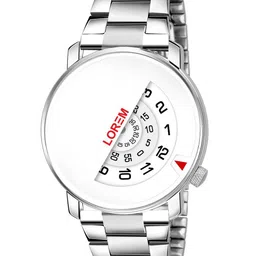LOREM Men Embellished Dial & Stainless Steel Bracelet Style Straps Analogue Watch LR106-A-image-56