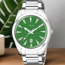 LOREM Men Embellished Dial & Stainless Steel Bracelet Style Straps Analogue Watch LR150-B-21