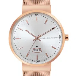 French Connection Men Stainless Steel Bracelet Style Straps Analogue Watch FCP42RGM-30