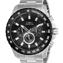 Invicta Men Patterned Dial & Stainless Steel Bracelet Style Straps Analogue Watch 24210-19