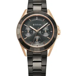 Titan Women Dial & Stainless Steel Bracelet Style Straps Analogue Watch 95315KM02-image-49