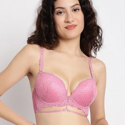 MAKCLAN Floral Self Design Medium Coverage Anti Odour All Day Comfort Push-Up Bra-picture-18