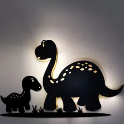 VAH Kya Bat Hai !! Black Textured Abstract Shaped Wooden Battery Operated Night Light-image-80