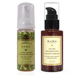 KAMA AYURVEDA Set of Anti-Acne Cleansing Foam - 50ml & Eladi Hydrating Light Cream - 12ml-image-75